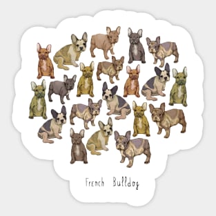 french bulldog gang Sticker